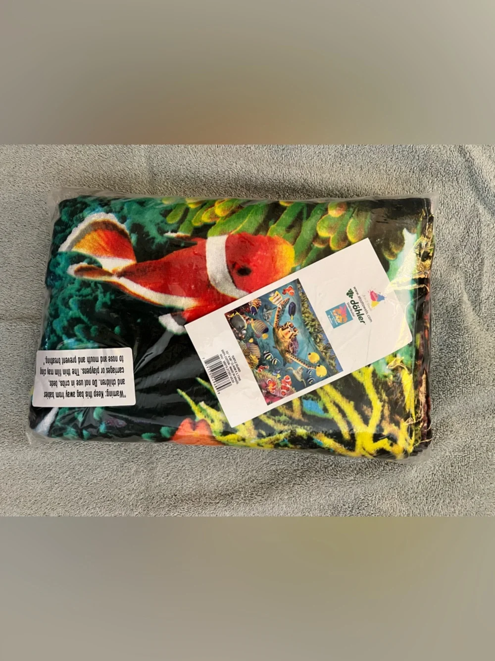 Colorful Sea Life Oversized Beach Towel